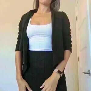 Maurices, Blazer, 3/4 Sleeves, Black, Size Small